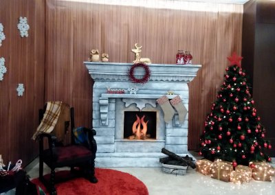 Una chimenea casi real